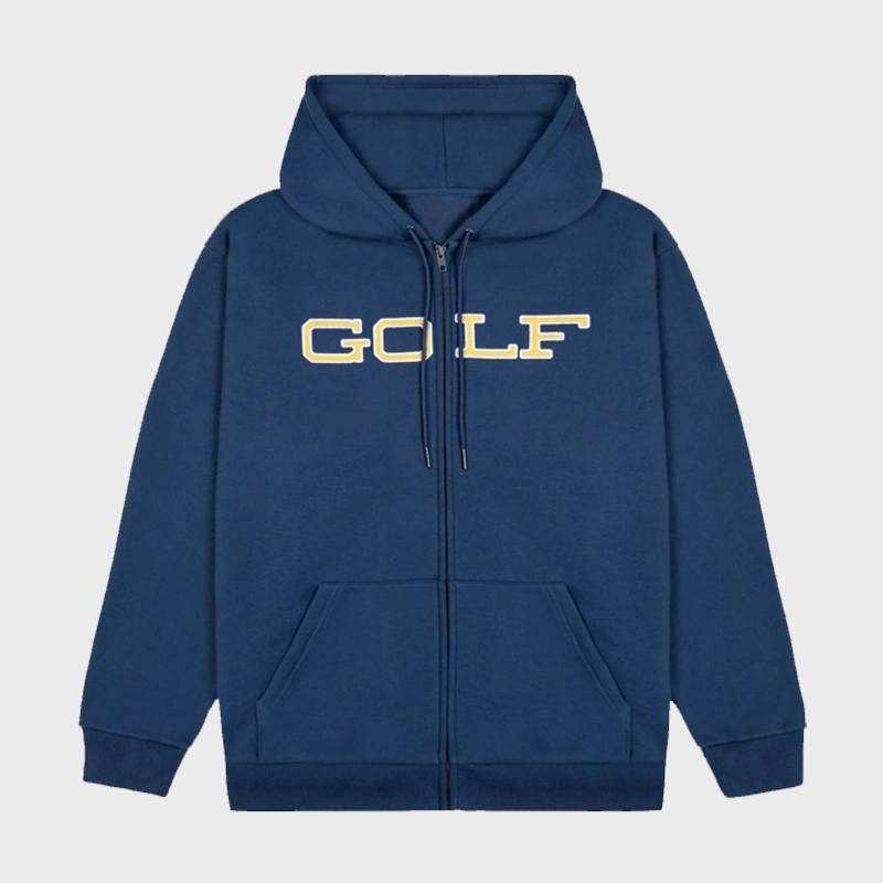 Blue Full Zip Up Tyler the Creator Golf Wang Hoodie