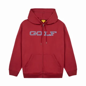 Red Full Zip Tyler the creator Golf Wang Hoodie