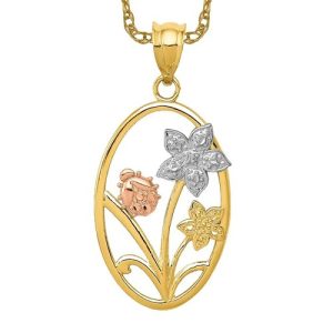 Gold Le Fleur Charm Necklace Golf Wang